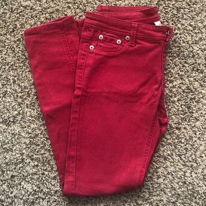 Wet seal skinny jeans in red